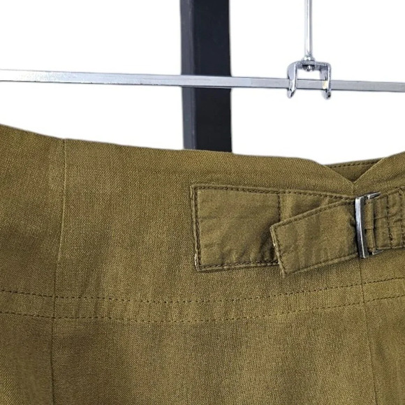 GO SILK Cargo Jogger Pant 100% Silk Size Small Olive Green Pockets Adjustable - Picture 5 of 9